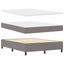Box spring seng med hovedgærde Gråbrun 140 x 190 cm Stof