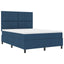 Box spring seng med hovedgærde Blå 140 x 190 cm Stof
