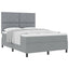 Box spring seng med hovedgærde Lysegrå 140 x 200 cm Stof