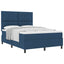 Box spring seng med hovedgærde Blå 140 x 200 cm Stof