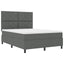 Box spring seng med hovedgærde Mørkegrå 160 x 200 cm Stof