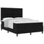 Box spring seng med hovedgærde Sort 160 x 200 cm Stof