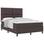 Box spring seng med hovedgærde Mørk Brun 160 x 200 cm Stof