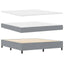 Box spring seng med hovedgærde Lysegrå 180 x 200 cm Stof
