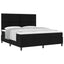 Box spring seng med hovedgærde Sort 180 x 200 cm Stof