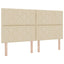 Box spring seng med hovedgærde Creme 180 x 200 cm Stof