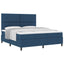 Box spring seng med hovedgærde Blå 180 x 200 cm Stof
