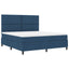 Box spring seng med hovedgærde Blå 180 x 200 cm Stof