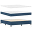 Box spring seng med hovedgærde Blå 180 x 200 cm Stof