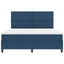 Box spring seng med hovedgærde Blå 180 x 200 cm Stof