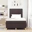 Box spring seng med hovedgærde Mørk Brun 120 x 190 cm Stof