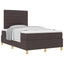 Box spring seng med hovedgærde Mørk Brun 120 x 190 cm Stof