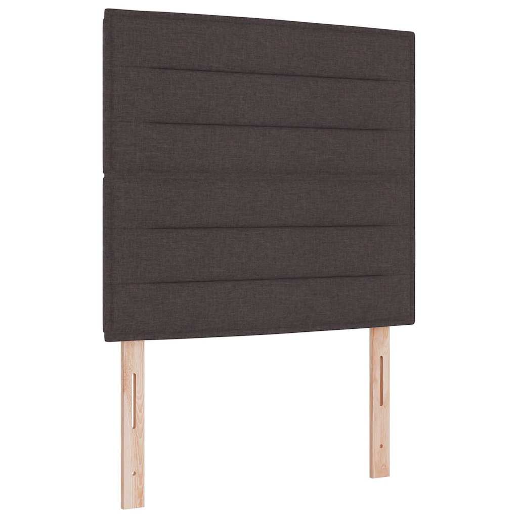 Box spring seng med hovedgærde Mørk Brun 120 x 190 cm Stof