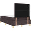 Box spring seng med hovedgærde Mørk Brun 120 x 190 cm Stof