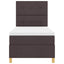 Box spring seng med madras Mørk Brun 90 x 190 cm Stof