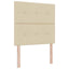 Box spring seng med hovedgærde Creme 100 x 200 cm Stof