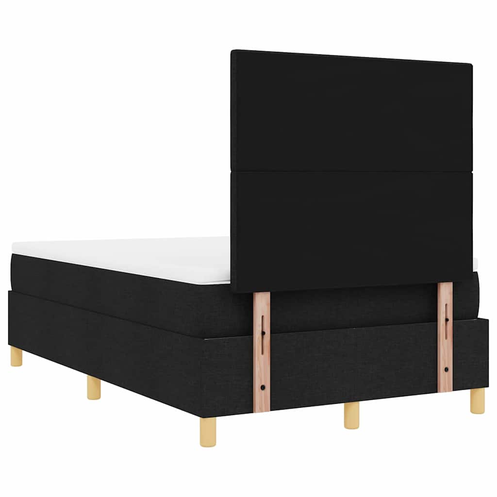 Box spring seng med hovedgærde Sort 120 x 190 cm Stof