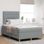 Box spring seng med hovedgærde Lysegrå 120 x 200 cm Stof