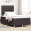 Box spring seng med hovedgærde Mørk Brun 120 x 200 cm Stof