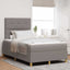 Box spring seng med hovedgærde Gråbrun 120 x 200 cm Stof