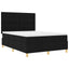 Box spring seng med hovedgærde Sort 140 x 190 cm Stof