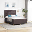 Box spring seng med hovedgærde Mørk Brun 160 x 200 cm Stof