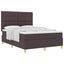 Box spring seng med hovedgærde Mørk Brun 160 x 200 cm Stof