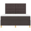 Box spring seng med hovedgærde Mørk Brun 160 x 200 cm Stof