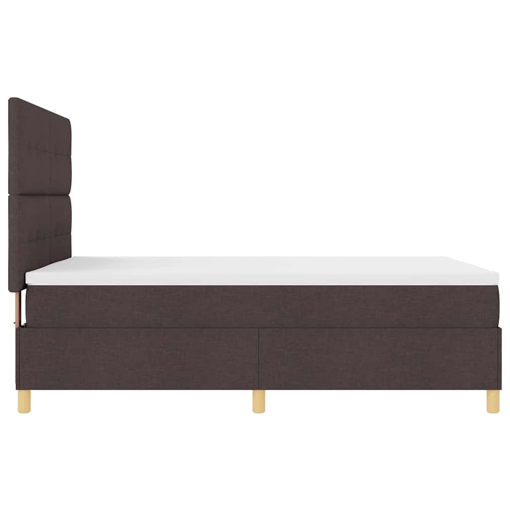 Box spring seng med hovedgærde Mørk Brun 160 x 200 cm Stof