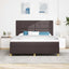Box spring seng med hovedgærde Mørk Brun 180 x 200 cm Stof