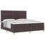 Box spring seng med hovedgærde Mørk Brun 200 x 200 cm Stof