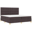 Box spring seng med hovedgærde Mørk Brun 200 x 200 cm Stof