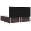 Box spring seng med hovedgærde Mørk Brun 200 x 200 cm Stof
