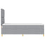 Box spring seng med hovedgærde Lysegrå 80 x 200 cm Stof