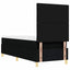 Box spring seng med hovedgærde Sort 80 x 200 cm Stof