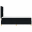 Box spring seng med hovedgærde Sort 80 x 200 cm Stof