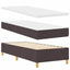 Box spring seng med hovedgærde Mørk Brun 80 x 200 cm Stof