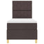 Box spring seng med hovedgærde Mørk Brun 80 x 200 cm Stof