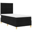 Box spring seng med hovedgærde Sort 90 x 190 cm Stof