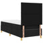 Box spring seng med hovedgærde Sort 90 x 190 cm Stof