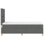 Box spring seng med hovedgærde Mørkegrå 90 x 200 cm Stof