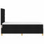 Box spring seng med hovedgærde Sort 90 x 200 cm Stof