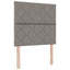 Box spring seng med hovedgærde Gråbrun 120 x 190 cm Stof