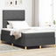 Box spring seng med hovedgærde Mørkegrå 120 x 200 cm Stof