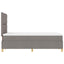 Box spring seng med hovedgærde Gråbrun 120 x 200 cm Stof