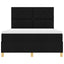 Box spring seng med hovedgærde Sort 140 x 190 cm Stof
