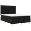 Box spring seng med hovedgærde Sort 140 x 200 cm Stof