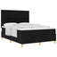 Box spring seng med hovedgærde Sort 160 x 200 cm Stof