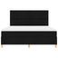 Box spring seng med hovedgærde Sort 180 x 200 cm Stof