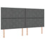 Box spring seng med madras Mørkegrå 200 x 200 cm Stof
